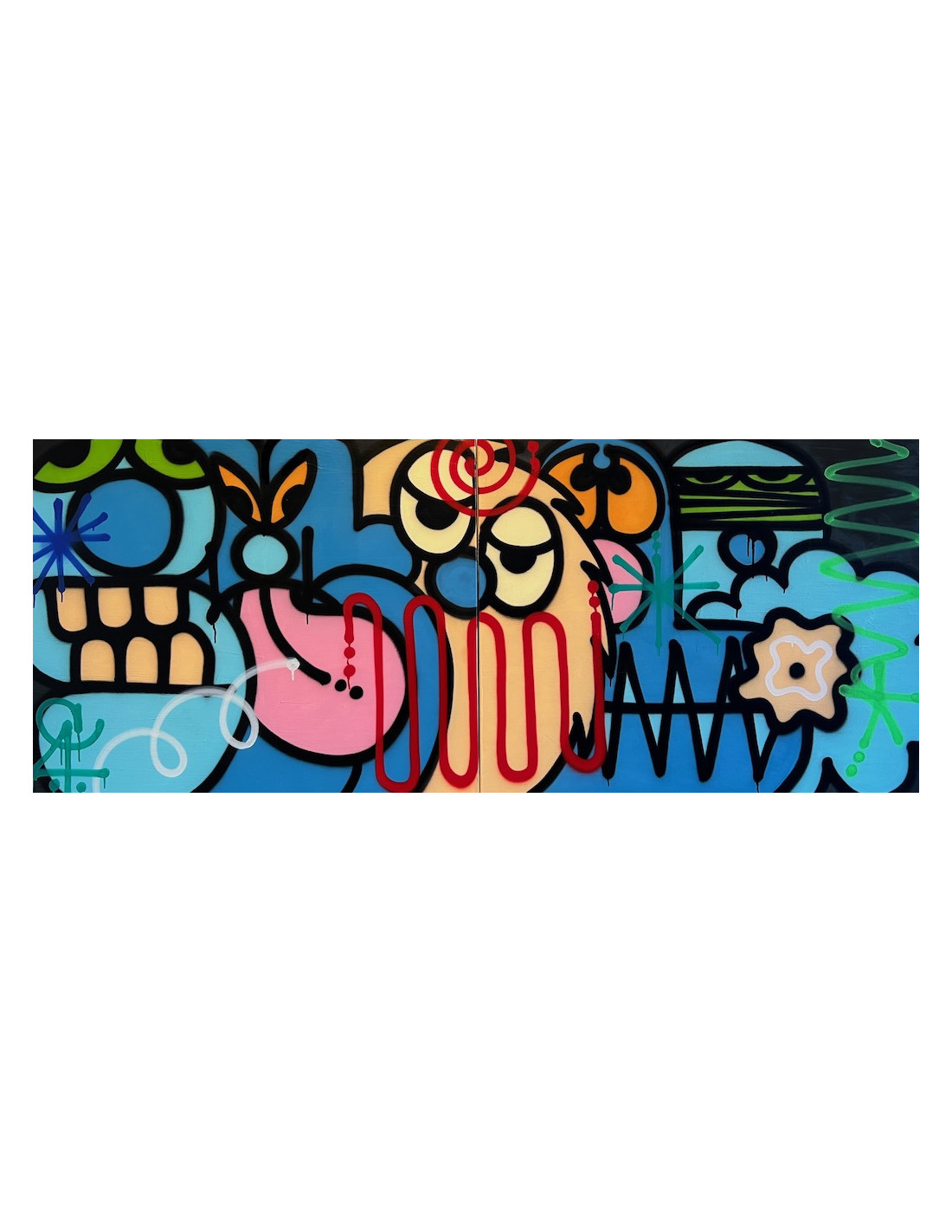 Graffiti Canvases Diptych Smole