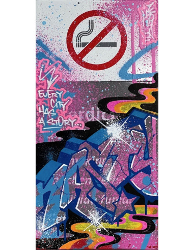 Subway sign "don't smoke" - NASTY
